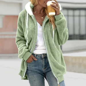 Lina - Veste femme teddy zippée