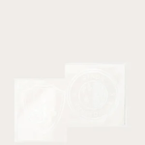 Autocollants blasons blanc x 2