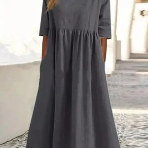 Robe Longue Femme en Lin - Inès